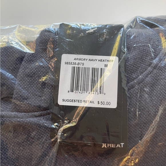 Hurley Armory Navy Heather Heat Fleece Hoodie - M - Picture 3 of 4